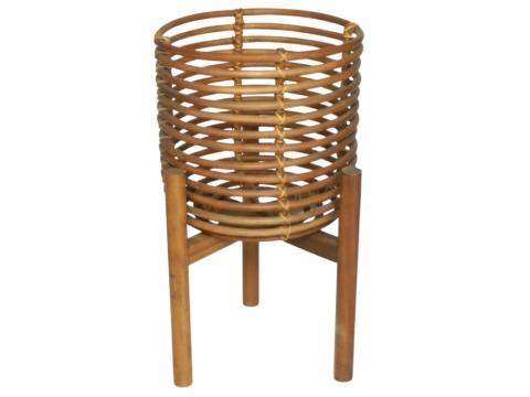 Vietnam rattan planter with feet